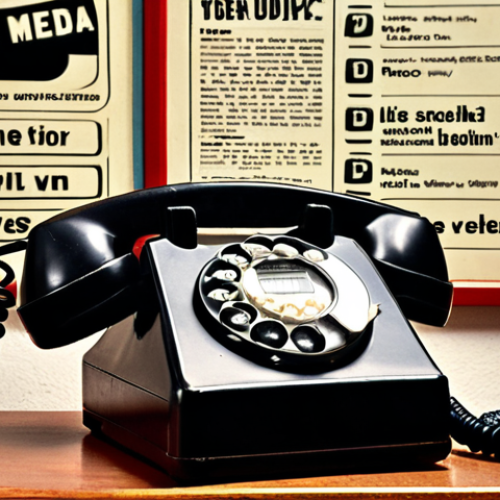 Home 4 A nostalgic scene contrasting a vintage landline phone and physical letters with a modern smartphone displaying a bustling social media feed, illustrating the evolution of communication from traditional to digital. Emphasize the speed and reach of current methods versus the tangible connection of the past.