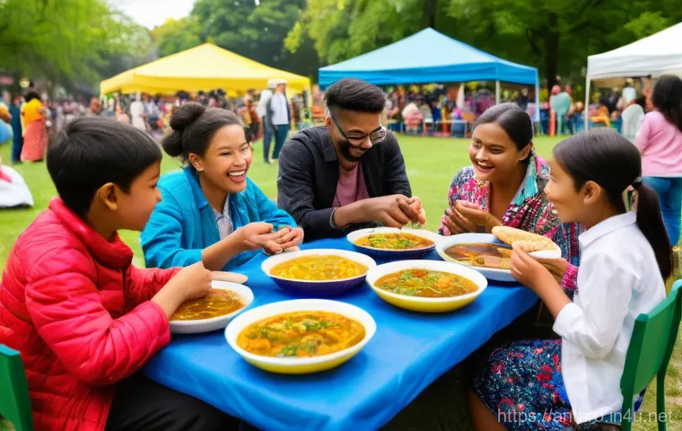 문화인류학의 사회적 역할 - **Prompt:** A dynamic, brightly lit co-working space bustling with individuals representing diverse ...