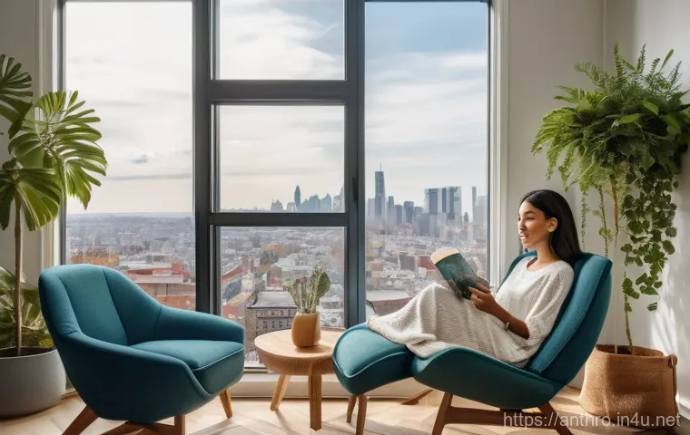 현대 사회의 문화적 변화 - A vibrant, detailed image of a young, diverse woman (20s-30s) enjoying a solo, enriching life in a b...